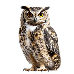 Fototapeta premium Realistic Photograph of an Owl Isolated on a White Background