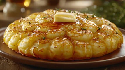 Buttered Potato Pancake on Plate