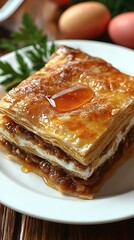 Honey-Drizzled Pastry Dessert, Easter