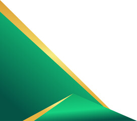 Green and Gold Corner Border