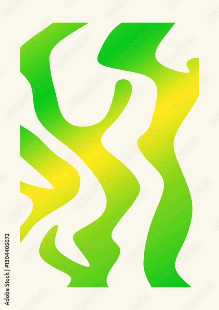 Poster abstract shape of rainbow colored curved lines with background. abstract wavy colorful lines