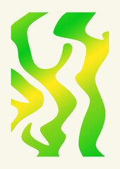 Abstract shape of rainbow colored curved lines with background. Abstract wavy colorful lines