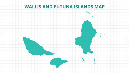 Fototapeta premium A Map highlighting Wallis and Futuna Islands Map, Wallis and Futuna Islands modern map with Grey Color Hi detailed Vector, geographical borders