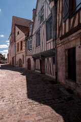 Fototapeta premium View of the historical Auxerre city in the Burgundy region, France