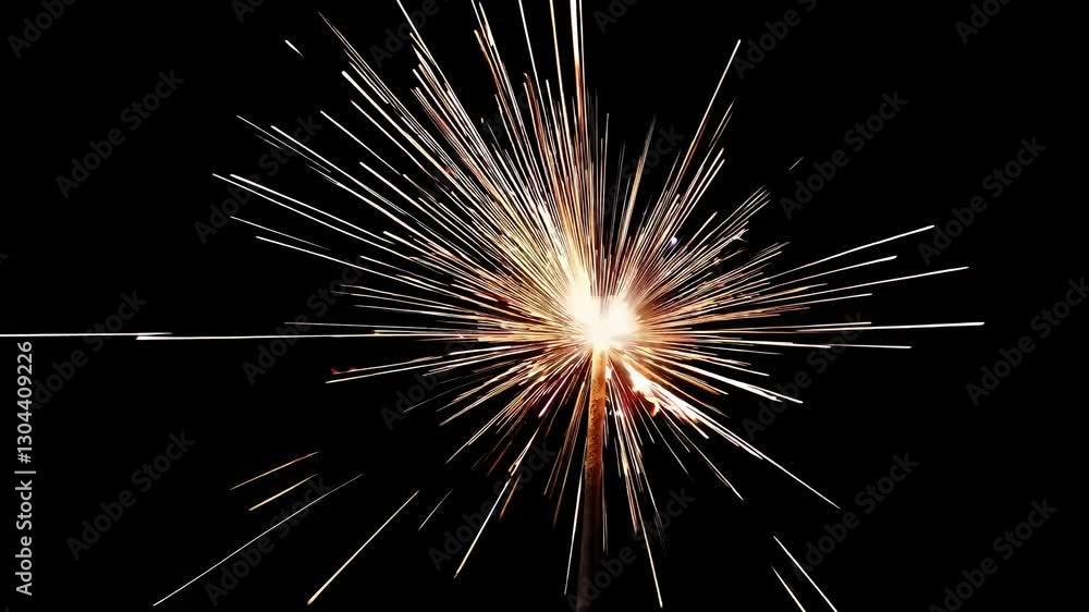 Poster dynamic burst of fireworks captured from a low-angle, creating a starburst effect. perfect for a cel