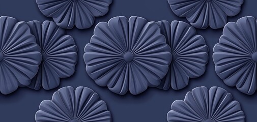 Repeating platinum radiating sun patterns seamlessly blended into a midnight blue gradient