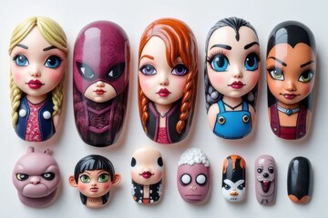 Artistic Fingertip Creation: Handcrafted Character Designs