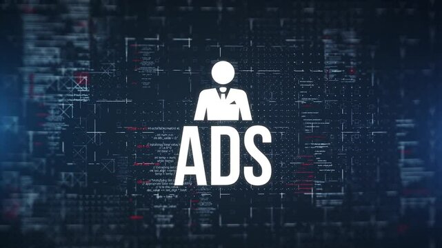 Internet, business, Technology and network concept. Programmatic Advertising concept. 3d illustration