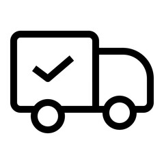 shipping and delivery thin icon