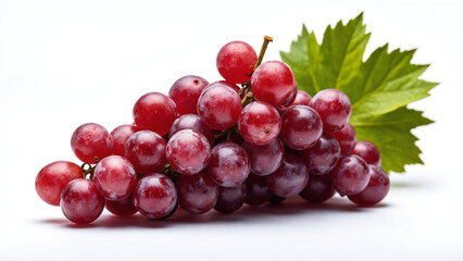 Obraz premium Red grapes isolated on white background, copy space