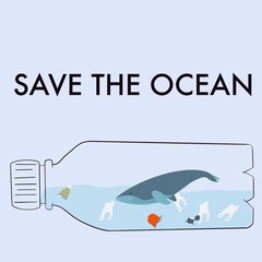 bag of fish and trash that encourages ocean protection