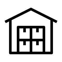 shipping and delivery thin icon