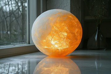 Ornate Lamp by Window