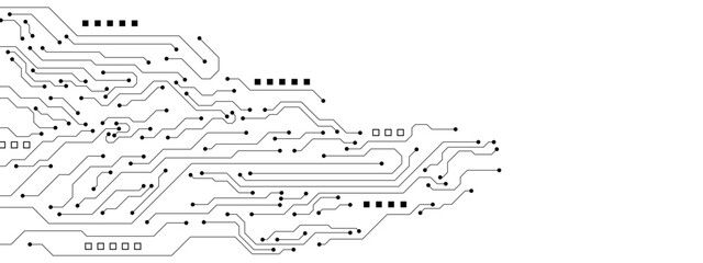 Abstract high technology with circuit board texture. Digital communication and engineering concept on white background