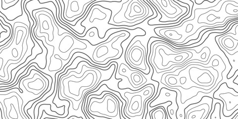 Topographic map background geographic line map with elevation assignments. Modern design with White background with topographic wavy pattern design.paper texture Imitation of a geographical map shades