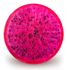 Red Dragon fruit isolated on white background. Red Pitaya Dragon Fruit isolated on white background...