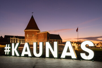 Views of Kaunas at night