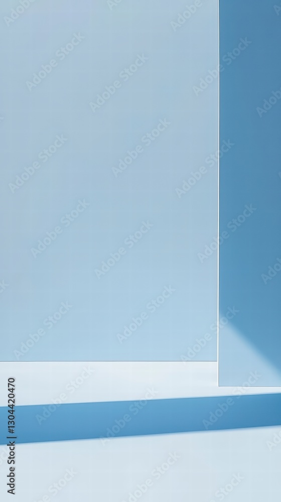 Aufkleber minimalist composition: a serene abstract composition featuring soft light and shadow play across ge