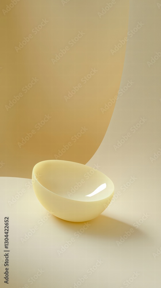 Poster minimalist bowl: a simple yet elegant bowl with soft lighting, showcasing minimalist design, highlig