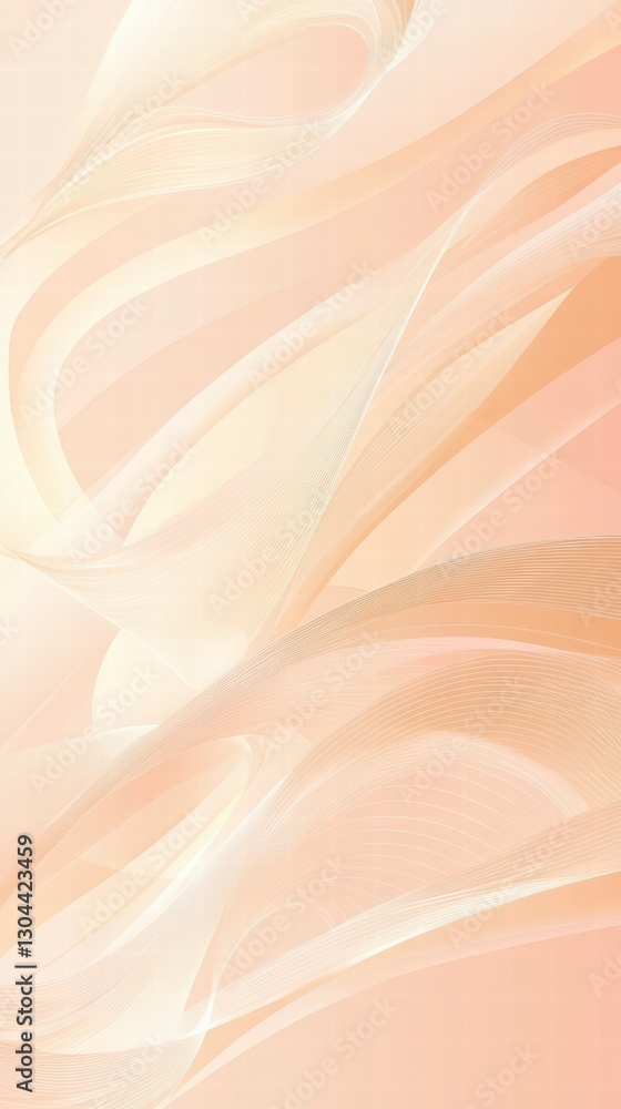 Poster ethereal fabric flow: a mesmerizing abstract composition of delicate fabric, gracefully flowing and 