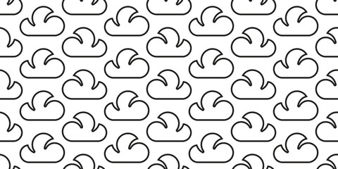 cloud seamless pattern sky vector cartoon doodle tile background repeat wallpaper gift wrapping paper scarf isolated illustration design