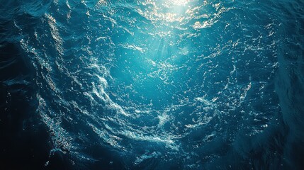 Fototapeta premium Summer background, Water waves abstract pattern texture on swimming pool
