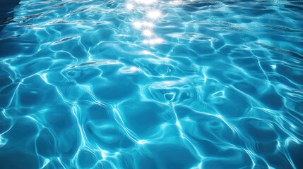 Obraz premium Summer background, Water waves abstract pattern texture on swimming pool