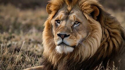 Fototapeta premium portrait of a male lion