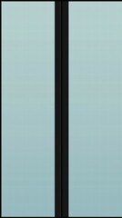 Fototapeta premium Glass Doors and Reflections: Clean, minimalist image of closed glass doors with a subtle blue tint, reflecting a suggestion of an unseen world