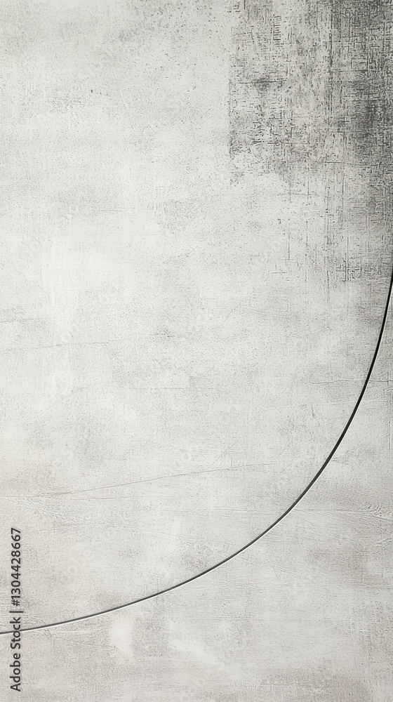 Poster abstract texture: minimalist composition with a curved line, textured, inviting viewers to find thei
