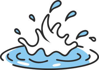 Obraz premium blue water splash