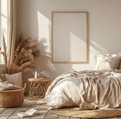 Cozy Room with Neutral Textiles