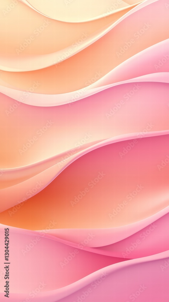 Aufkleber abstract waves of color: a captivating composition of flowing abstract waves in gradient hues of pea
