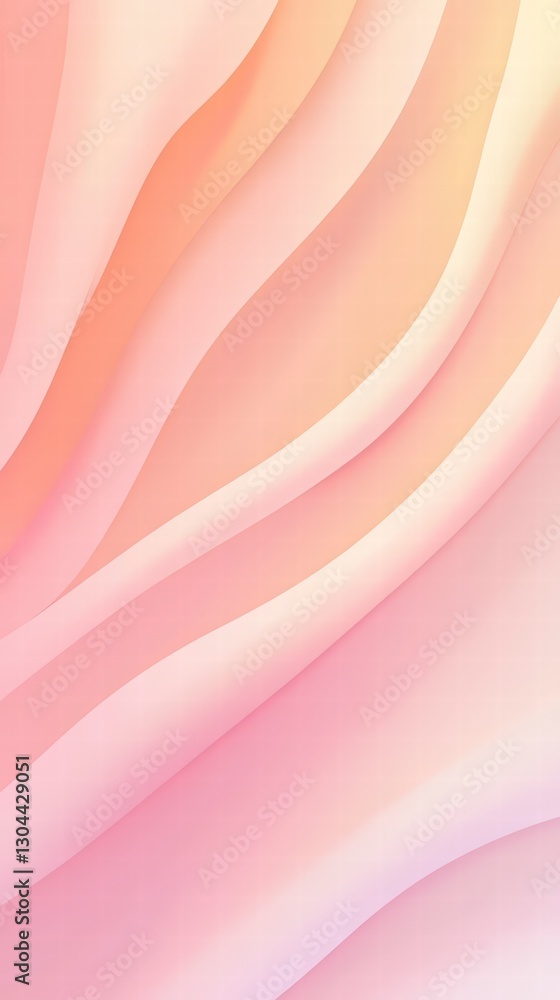 Poster soft pastel abstraction: a calming and artistic abstract composition featuring smooth, layered curve