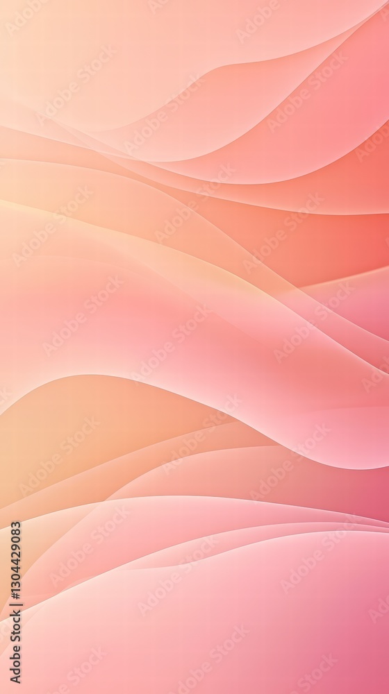 Aufkleber abstract soft gradient waves: a mesmerizing abstract background featuring soft, flowing waves in a d
