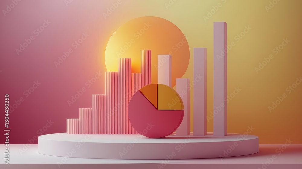 Poster modern infographic for dynamic business growth visualization and data representation