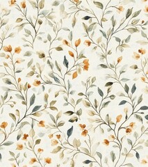 Floral Pattern with Leaves