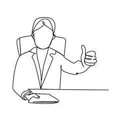 Continuous Line Drawing of Employee Appreciation Day Concept design symbol logo Illustration