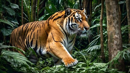 Fototapeta premium tiger in the zoo