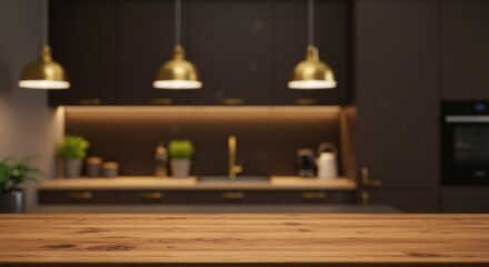 Modern Kitchen with Wooden Countertop