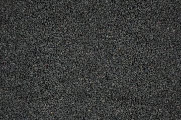 Black Sesame Seed Background Top View