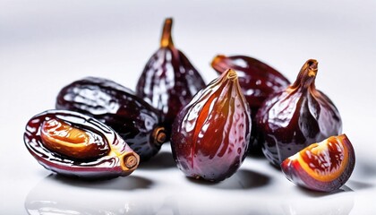 ramadan kareem, date fruit set cut out isolated on a background