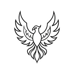 eagle with wings  coloring book