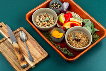 Spicy mixture of spices.