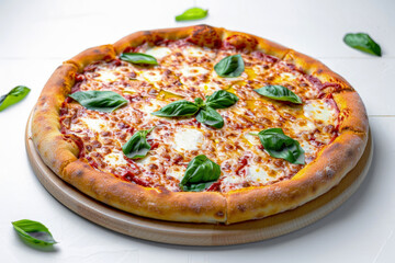 Margherita Pizza with Fresh Mozzarella, Tomato Sauce, Basil and Olive Oil