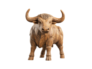 wooden bull