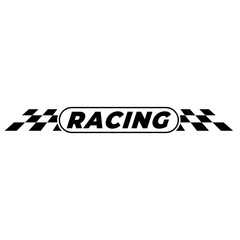 Racing flag icon vector. Racing illustration sign. Karting symbol or logo.