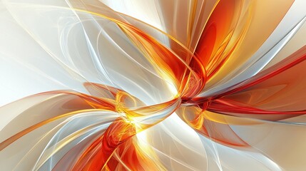 Naklejka premium Abstract art with vibrant red and yellow swirls, high detail, smooth texture, soft gradients, professional look, clean lines, modern and elegant, minimalistic design