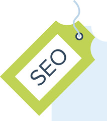 seo tag flat web icon concept