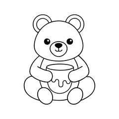 teddy bear cartoon  coloring book